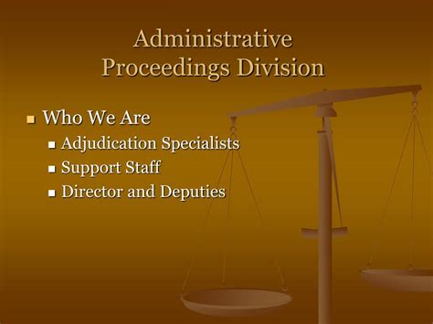 Adjudication Division .